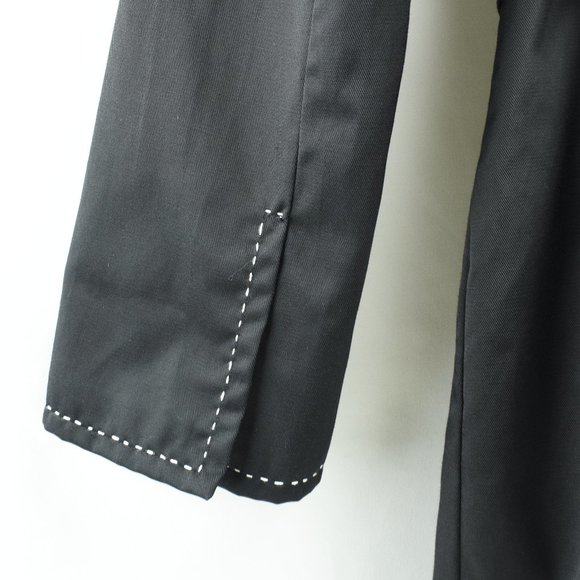 Express Black Trench Coat Womens Jacket Size M - Picture 5 of 7